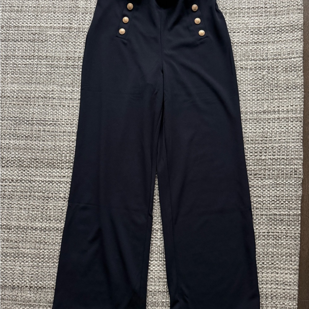 H&M Dark Navy Pants with Gold Accents